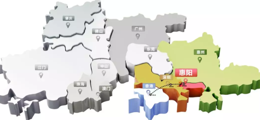 惠州惠陽地理區位圖